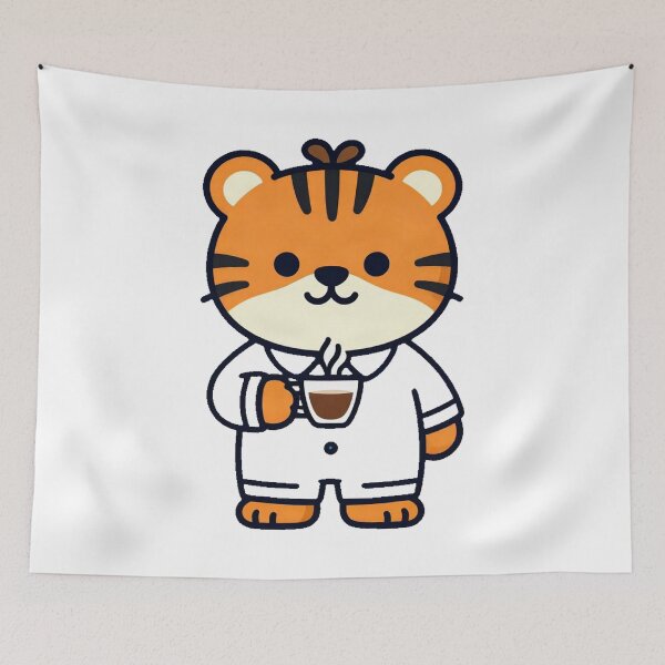 Item preview, Grumpy Morning Coffee Tiger designed and sold by Arc2020.