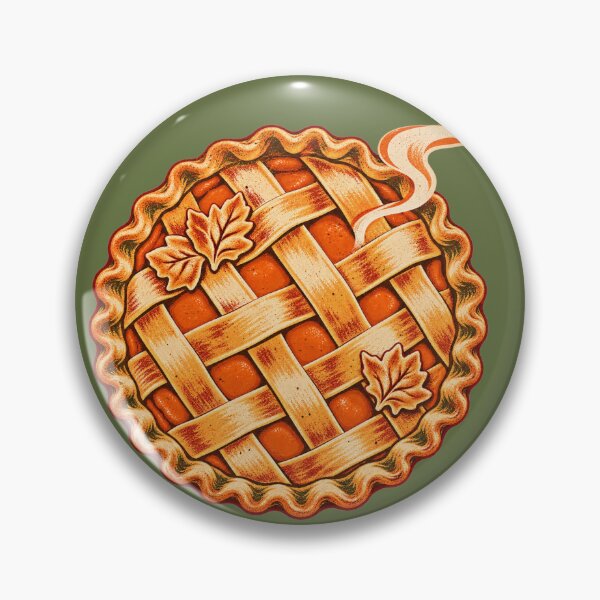 Item preview, Vintage Pumpkin Pie Top View Retro Bakery Thanksgiving Dessert Design designed and sold by MagicMakerPh.