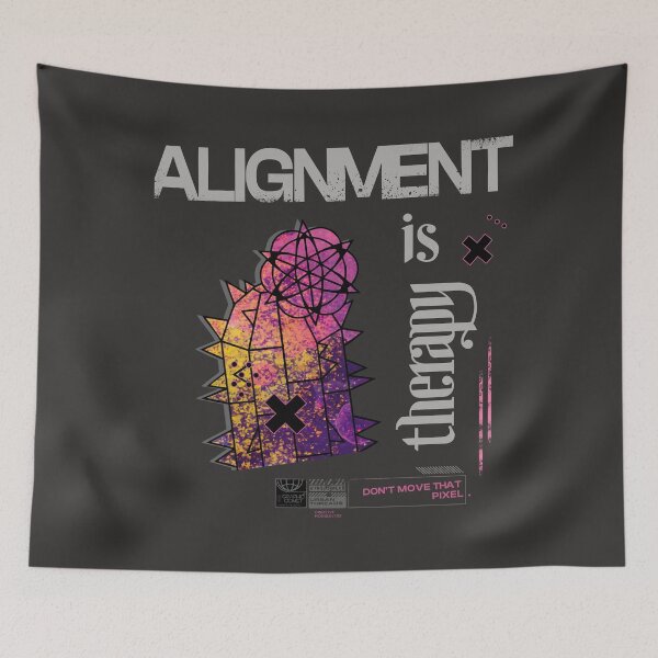 Item preview, Alignment Is Therapy – Pixel Perfect Humor designed and sold by GraphicComet.