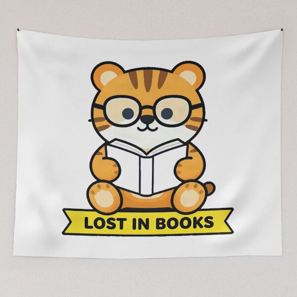 Item preview, Cozy Reading Bookworm Tiger designed and sold by Arc2020.