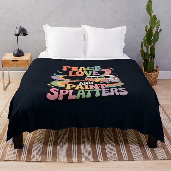 Item preview, Peace, Love, and Paint Splatters – Hippie Artist and Retro Art Design designed and sold by Jollys-ArtShop.