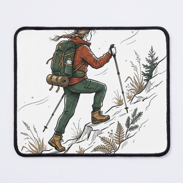 Item preview, hiking — Expressive line art Artwork designed and sold by DigitalGraphic1.