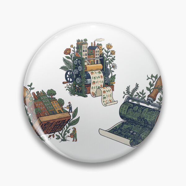 Item preview, garden city printing — Modern flat editorial Artwork designed and sold by DigitalGraphic1.
