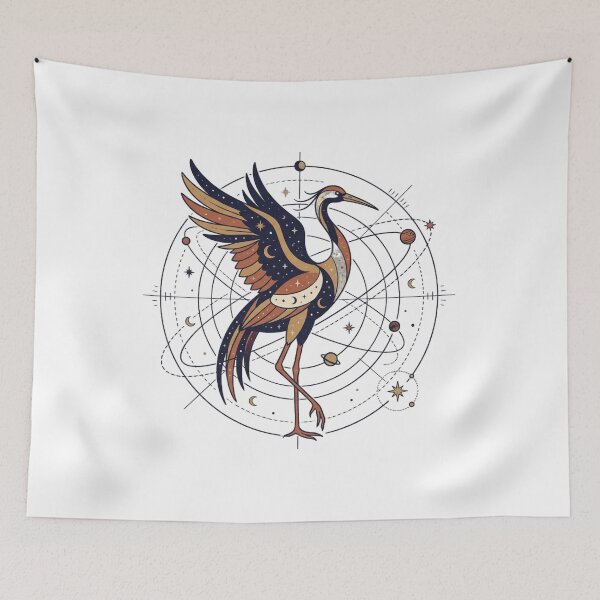 Item preview, celestial orbit geometry — Modern flat editorial Artwork designed and sold by DigitalGraphic1.