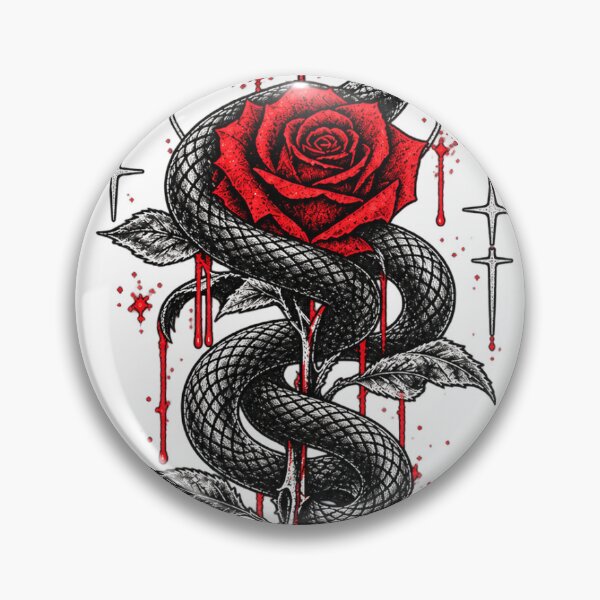 Item preview, Gothic Serpent Entwined with Crimson Rose designed and sold by BAAKSHOP.