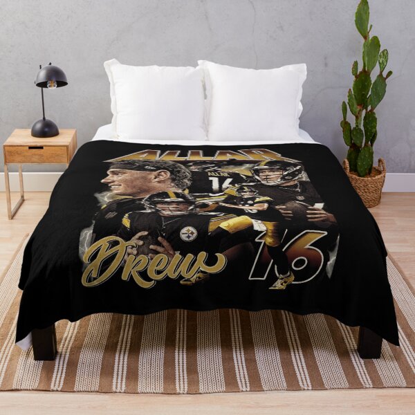 Item preview, Black Gold Quarterback Number 16 Vintage Collage designed and sold by ToonEra.