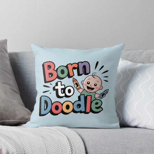 Item preview, Born to Doodle – Cute Doodle Artist and Drawing Lover Design designed and sold by Jollys-ArtShop.