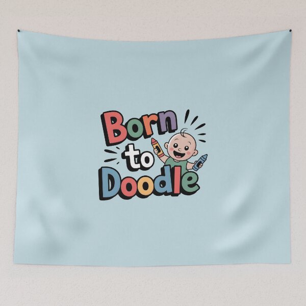 Item preview, Born to Doodle – Cute Doodle Artist and Drawing Lover Design designed and sold by Jollys-ArtShop.