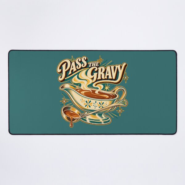 Item preview, Pass the Gravy Funny Retro Thanksgiving 1950s Kitchen Ad Style Design designed and sold by MagicMakerPh.