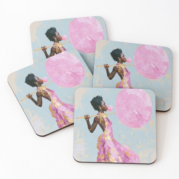Item preview, Elegant Pink Impasto Woman with Parasol designed and sold by colorful-white.