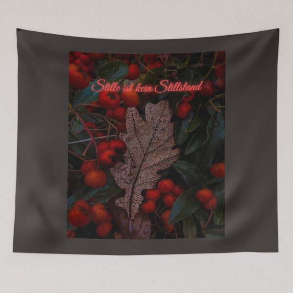 Item preview, Silence is not stagnation – Autumn oak leaf with berries designed and sold by Tammigrafie.