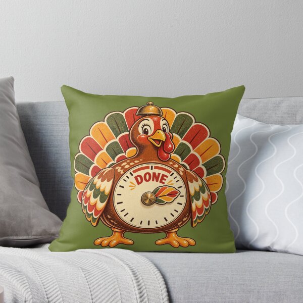 Item preview, Retro Turkey Kitchen Timer Done Thanksgiving Vintage Cooking Humor Design designed and sold by MagicMakerPh.