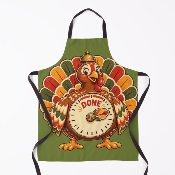 Item preview, Retro Turkey Kitchen Timer Done Thanksgiving Vintage Cooking Humor Design designed and sold by MagicMakerPh.