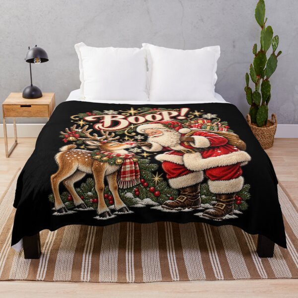 Item preview, Santa Boop Cute Christmas Reindeer Vintage Holiday Gift designed and sold by MaskedTarget.
