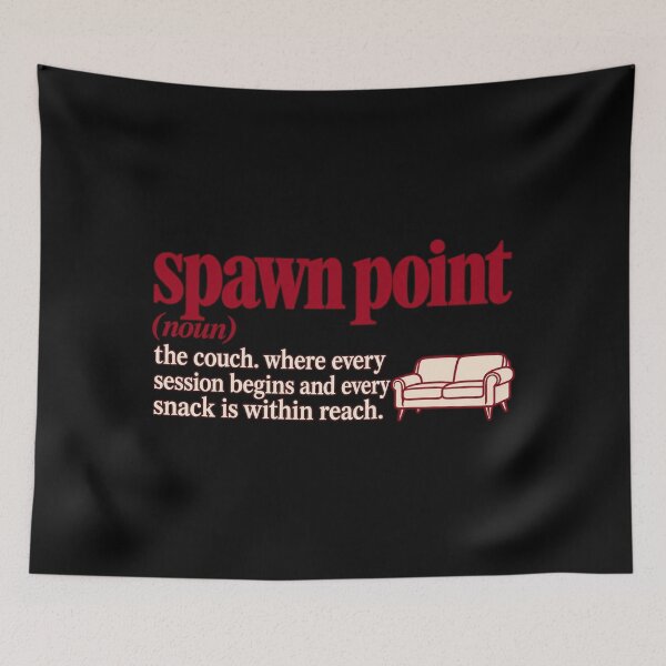 Item preview, Gamer Couch – Funny Video Game Lover Spawn Point Gaming Humor designed and sold by Trendably.