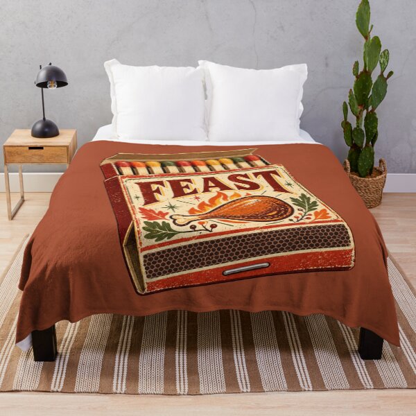 Item preview, Vintage Matchbook Thanksgiving Feast Retro Turkey Drumstick Flame Design designed and sold by MagicMakerPh.