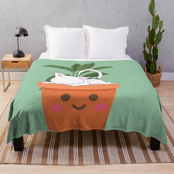 Item preview, Cute Cat in Kawaii Plant Pot Aesthetic Plant Mom Sticker designed and sold by bateka.