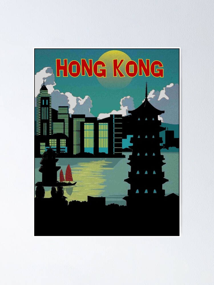 hong kong travel poster