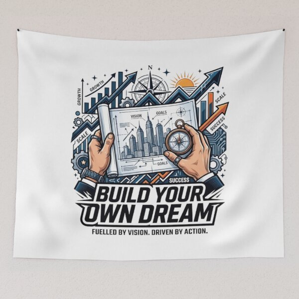 Item preview, Build Your Own Dream Entrepreneur Motivational Business T-Shirt designed and sold by PixelStyle Studio.