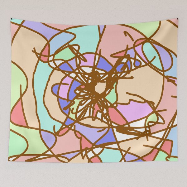 Item preview, Abstraction In Pastel And Brown Lines designed and sold by ThaCriações.