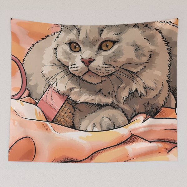 Item preview, Cuddly Grey Cat designed and sold by tomorrowsart.