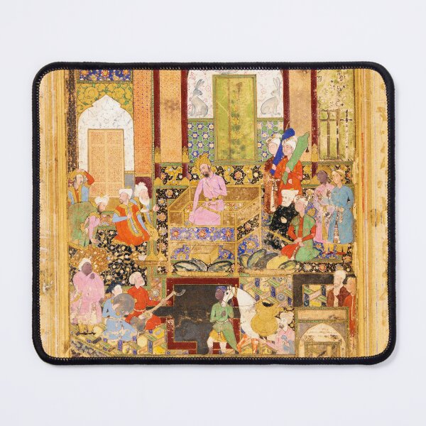 Item preview, Mughal miniature. Babur receives a courtier. designed and sold by likiska.