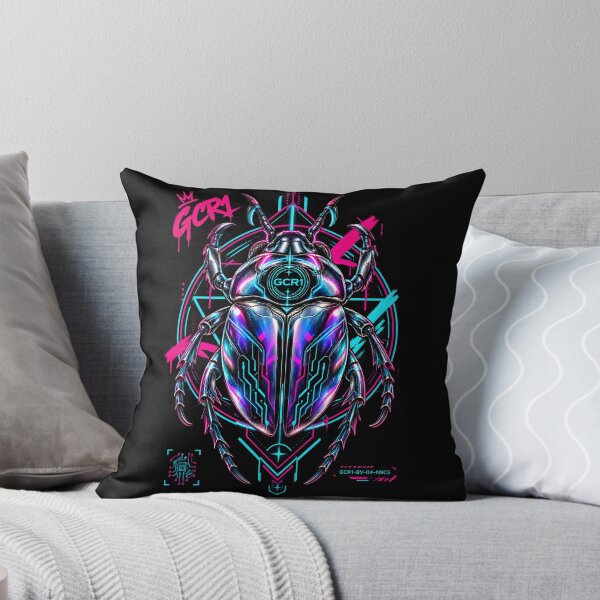 Item preview, GCR1 Neon Circuit Scarab – Cyberpunk Chrome Beetle Streetwear Art designed and sold by GCR1.