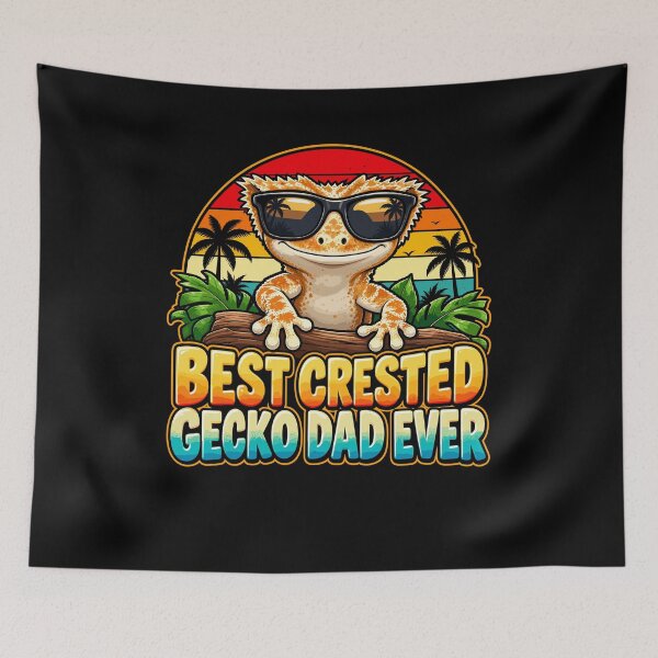 Item preview, Crested Gecko Dad Retro Reptile Lover Design designed and sold by stmpdwrld.