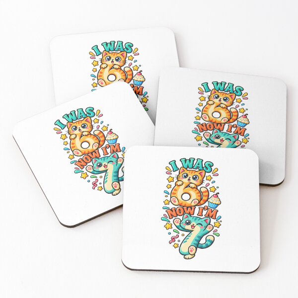 Item preview, I Was 6 Now I'm 7 Funny Six Seven Cat Birthday Meme designed and sold by ArtDesignTp.