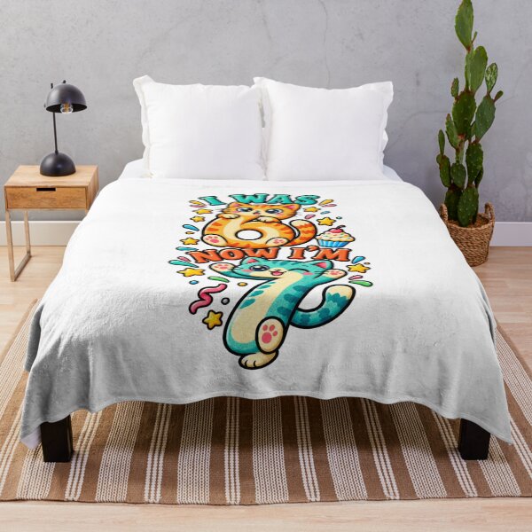 Item preview, I Was 6 Now I'm 7 Funny Six Seven Cat Birthday Meme designed and sold by ArtDesignTp.