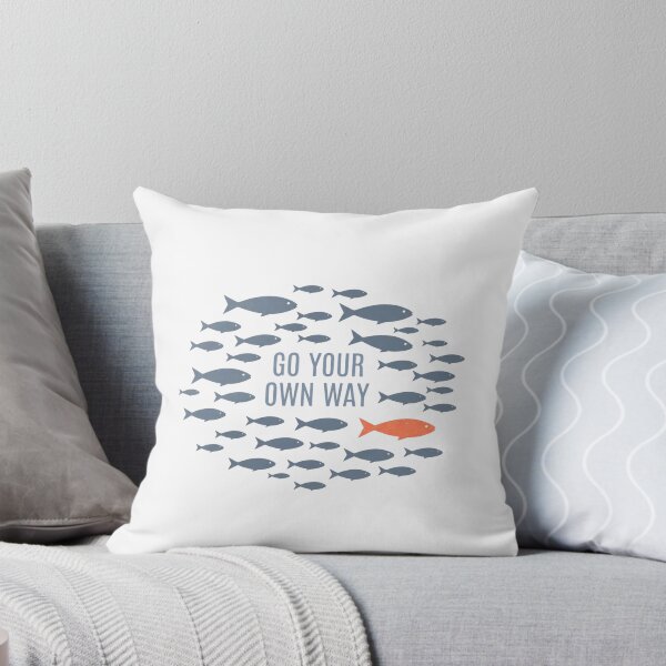 Item preview, Go Your Own Way Fish Swimming Opposite Direction Nonconformist Quote designed and sold by raedattia.