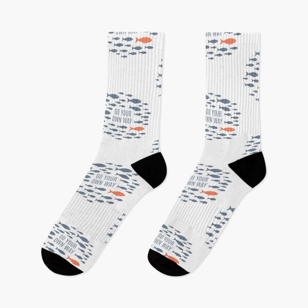 Item preview, Go Your Own Way Fish Swimming Opposite Direction Nonconformist Quote designed and sold by raedattia.