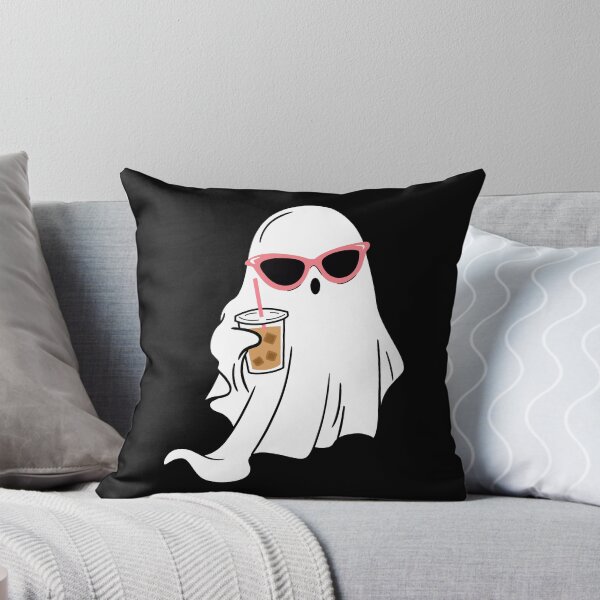 Item preview, Cute Ghost Drinking Iced Coffee with Pink Sunglasses designed and sold by PMSNshop.