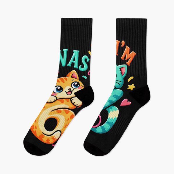 Item preview, I Was 6 Now I'm 7 Six Seven Cat Mama Birthday Humor designed and sold by ArtDesignTp.