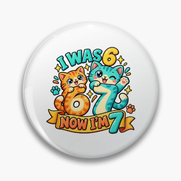 Item preview, I Was 6 Now I'm 7 Funny Six Seven Birthday Cat Mama Meme designed and sold by ArtDesignTp.