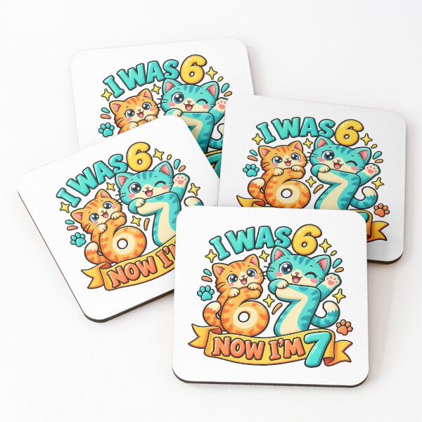 Item preview, I Was 6 Now I'm 7 Funny Six Seven Birthday Cat Mama Meme designed and sold by ArtDesignTp.