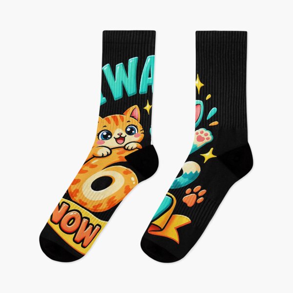 Item preview, I Was 6 Now I'm 7 Funny Six Seven Birthday Cat Mama Meme designed and sold by ArtDesignTp.