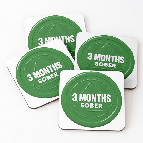 Item preview, 3 Months Sober – Sobriety Chip Milestone Gift designed and sold by TodayIWokeUp.