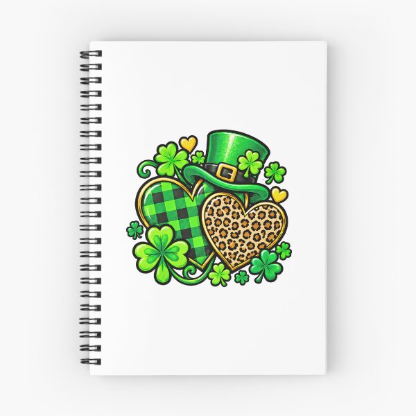 Item preview, St Patrick's Day Hearts Lucky Clover Animal Print Art designed and sold by ArtDesignTp.