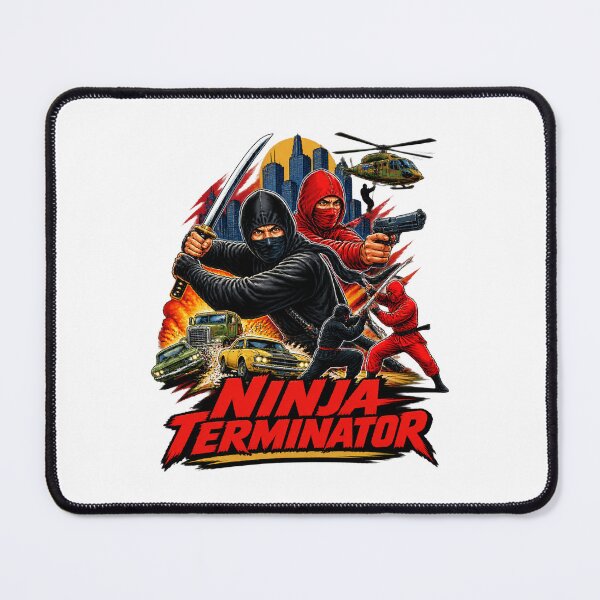 Item preview, Ninja Terminator Retro VHS Style HD Design with Vintage 80s Aesthetic PERFECT GIFT FOR YOU AND FRIENDS designed and sold by nextgen79.
