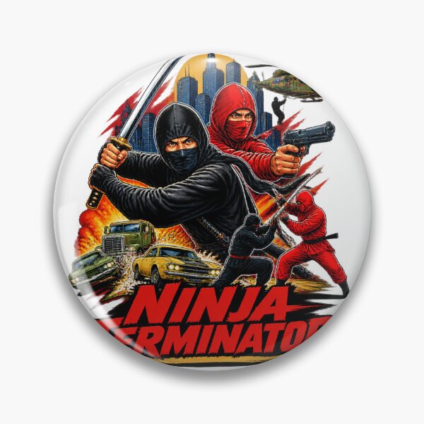 Item preview, Ninja Terminator Retro VHS Style HD Design with Vintage 80s Aesthetic PERFECT GIFT FOR YOU AND FRIENDS designed and sold by nextgen79.