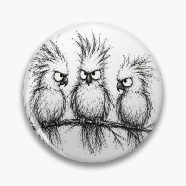 Item preview,  3 Kookaburras Doodle Drawing designed and sold by BRETT'S ART STUDIO.
