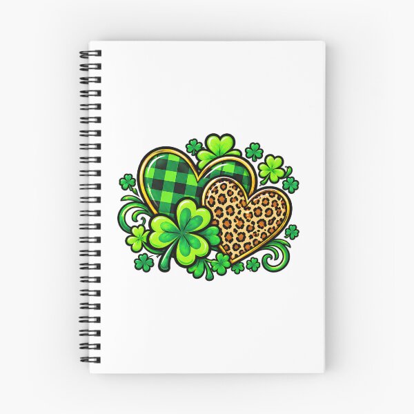 Item preview, St Patrick's Day Hearts Cowhide Leopard Clover Design designed and sold by ArtDesignTp.