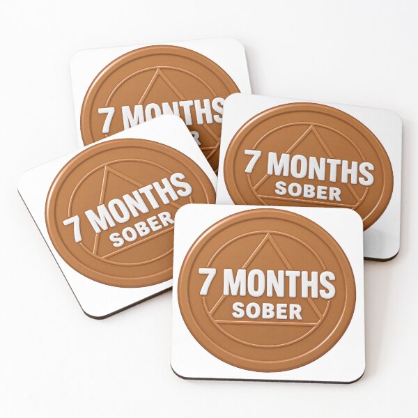 Item preview, 7 Months Sober – Sobriety Chip Milestone Gift designed and sold by TodayIWokeUp.