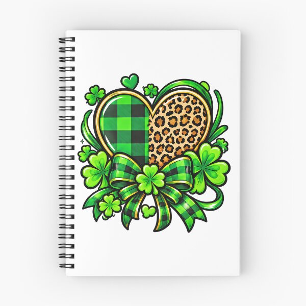 Item preview, St Patrick's Day Hearts Leopard Print Lucky Clover Art designed and sold by ArtDesignTp.