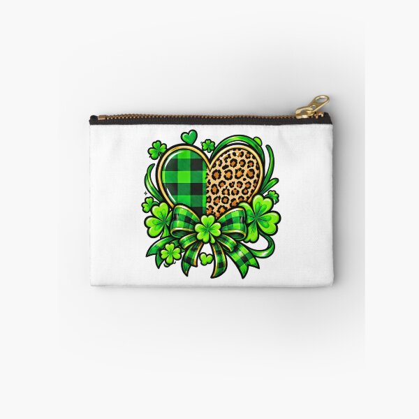 Item preview, St Patrick's Day Hearts Leopard Print Lucky Clover Art designed and sold by ArtDesignTp.