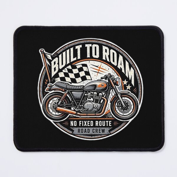 Item preview, "Built to Roam - Retro Motorcycle Road Crew Art") designed and sold by Dogandesighn.
