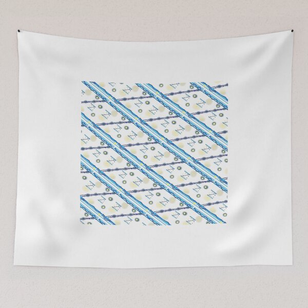 Item preview, ​Futuristic Blue Diagonal Pattern designed and sold by The Mandala Oasis.