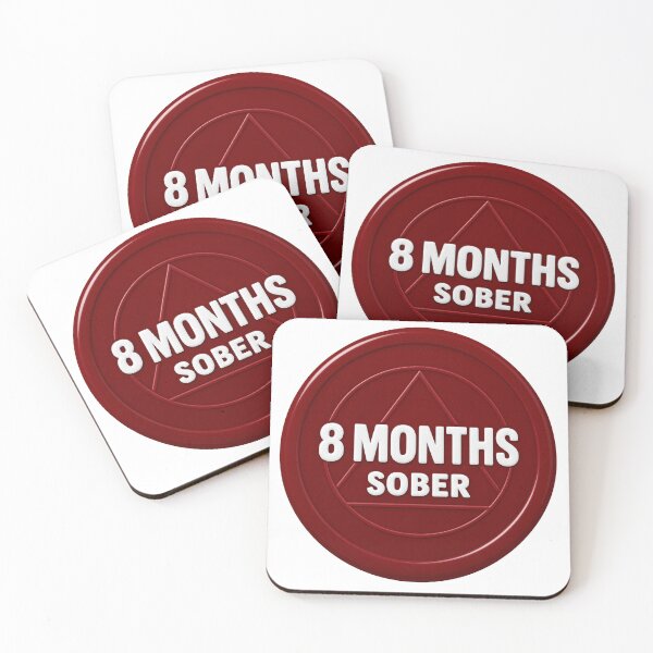 Item preview, 8 Months Sober – Sobriety Chip Milestone Gift designed and sold by TodayIWokeUp.