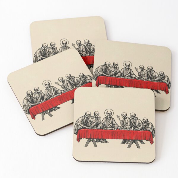 Item preview, "The Crimson Supper" - Macabre Skeleton Art Parody designed and sold by cabuks.